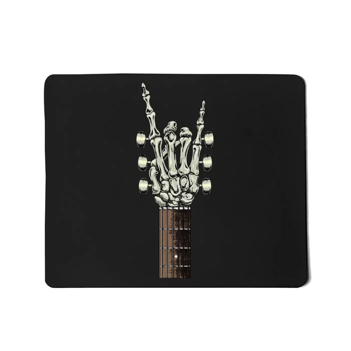 Rock On Skeleton Hand Guitar Rock & Roll Mousepad