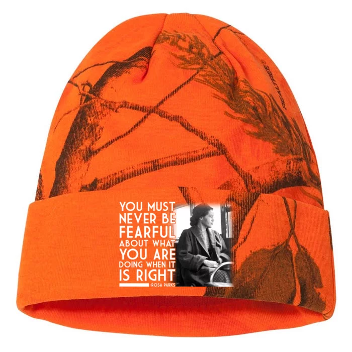 Rosa Parks Never be Fearful Black History Kati - 12in Camo Beanie