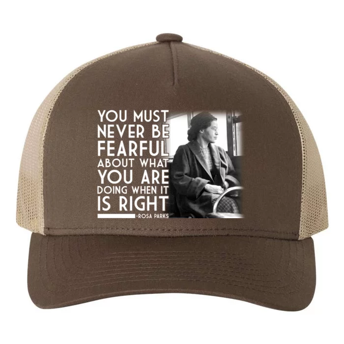 Rosa Parks Never be Fearful Black History Yupoong Adult 5-Panel Trucker Hat