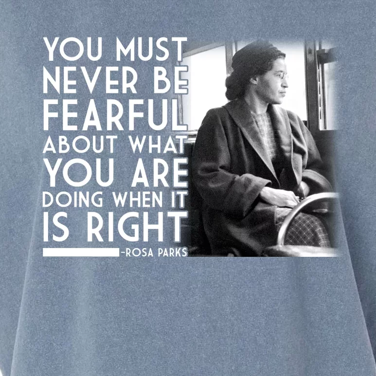 Rosa Parks Never be Fearful Black History Garment-Dyed Women's Muscle Tee