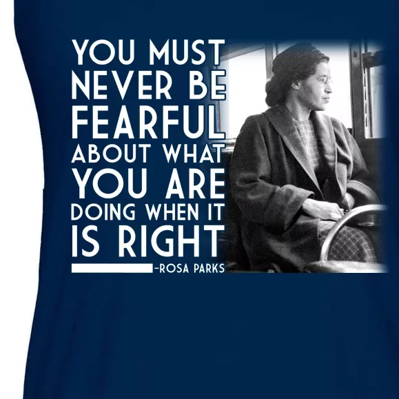 Rosa Parks Never be Fearful Black History Ladies Essential Flowy Tank