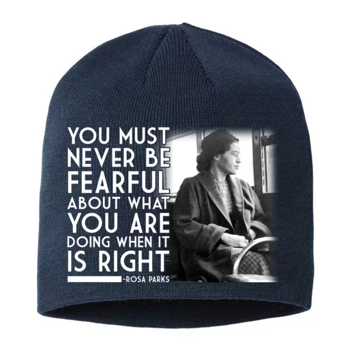 Rosa Parks Never be Fearful Black History 8 1/2in Sustainable Knit Beanie