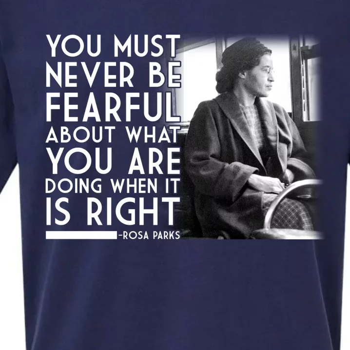 Rosa Parks Never be Fearful Black History Sueded Cloud Jersey T-Shirt