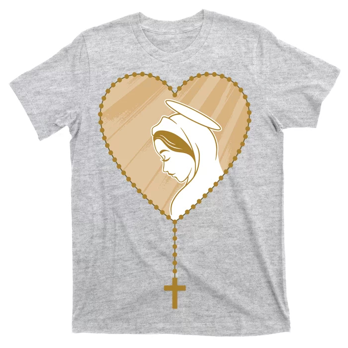 TeeShirtPalace | Rosary Virgin Mary T-Shirt