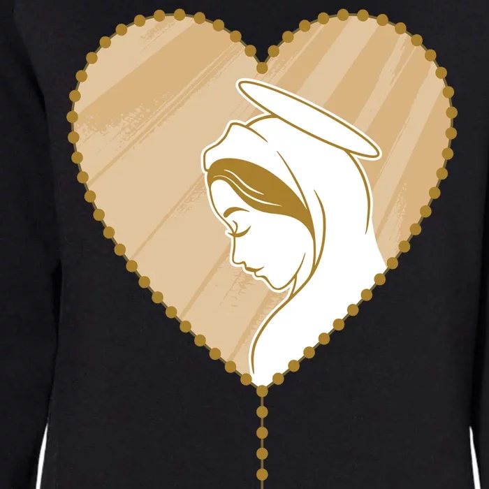 Rosary Virgin Mary Womens California Wash Sweatshirt