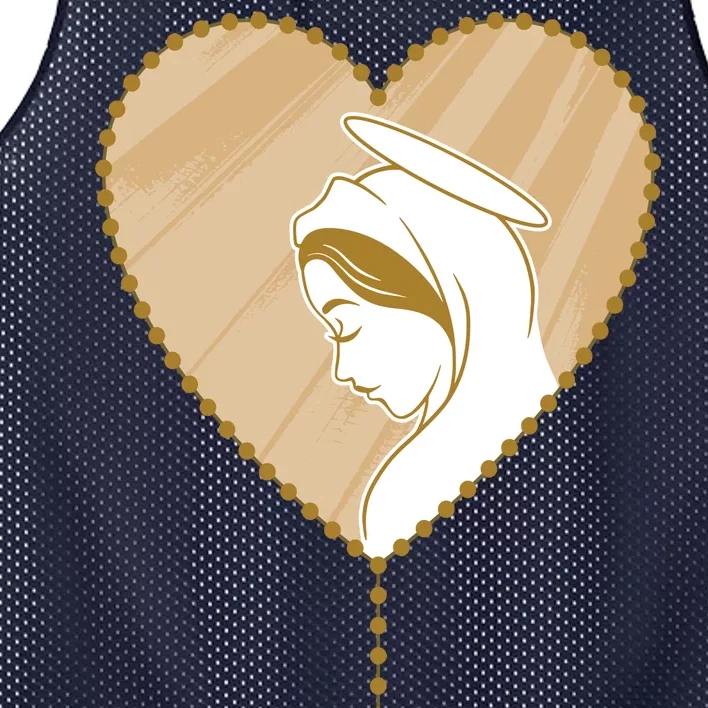 Rosary Virgin Mary Mesh Reversible Basketball Jersey Tank