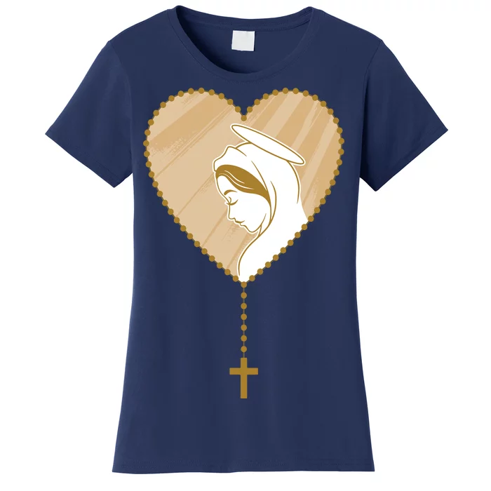 Rosary Virgin Mary Women's T-Shirt | TeeShirtPalace