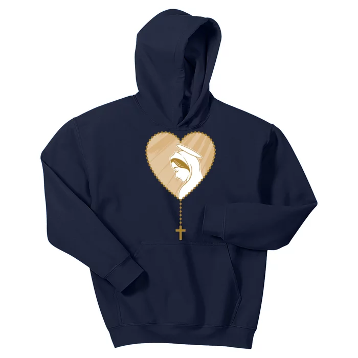 Rosary Virgin Mary Kids Hoodie