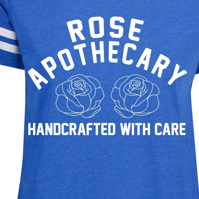 Rose Apothecary Handcrafted With Care Enza Ladies Jersey Football T-Shirt