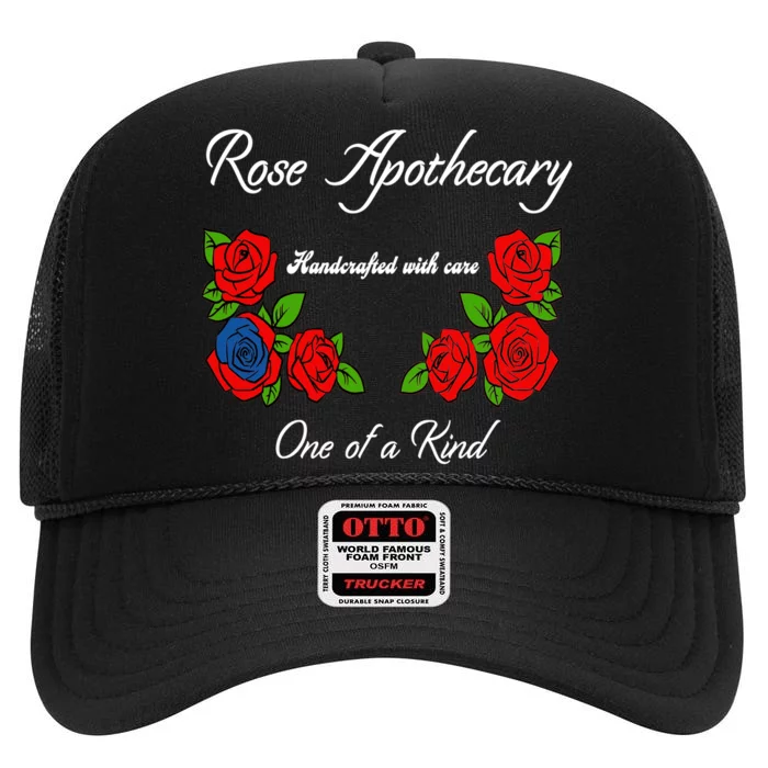 Rose Apothecary Handcrafted With Care One Of A Kind High Crown Mesh Trucker Hat