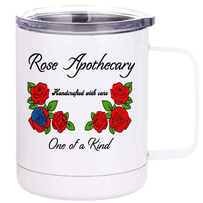 Rose Apothecary Handcrafted With Care One Of A Kind Front & Back 12oz Stainless Steel Tumbler Cup