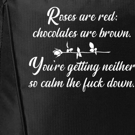 Rose Are Red Chocolates Are Brown City Backpack