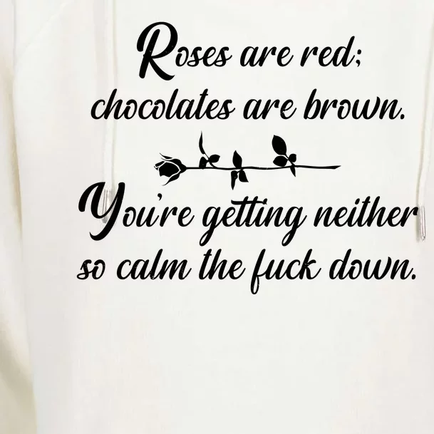 Rose Are Red Chocolates Are Brown Womens Funnel Neck Pullover Hood