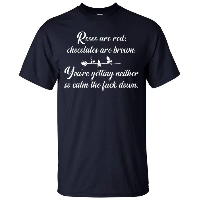 Rose Are Red Chocolates Are Brown Tall T-Shirt