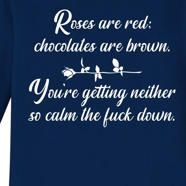 Rose Are Red Chocolates Are Brown Baby Long Sleeve Bodysuit