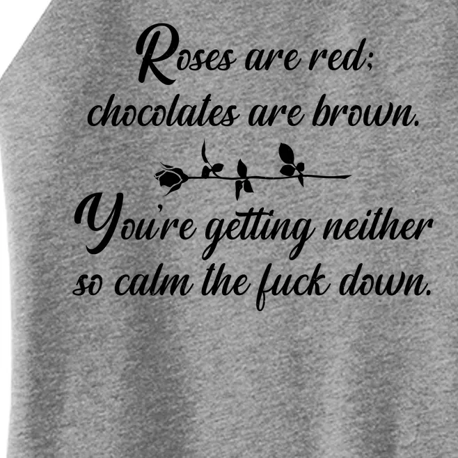 Rose Are Red Chocolates Are Brown Women’s Perfect Tri Rocker Tank