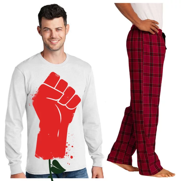 Rose Fist Women's Rights Long Sleeve Pajama Set