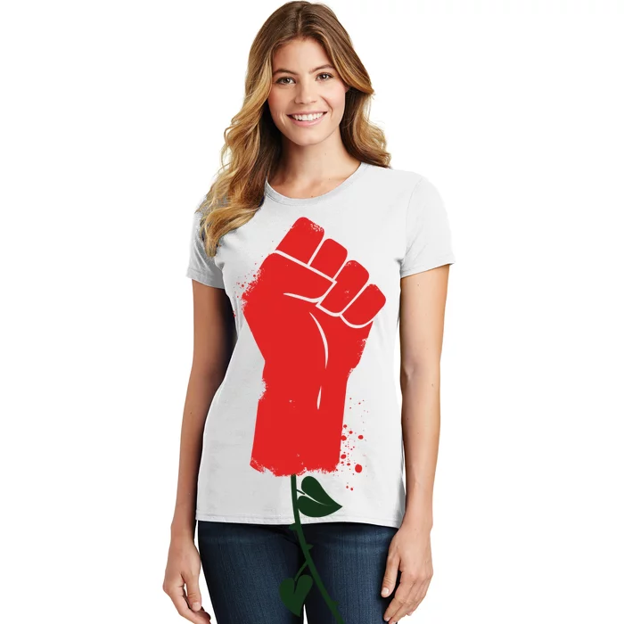 Rose Fist Women's Rights Women's T-Shirt