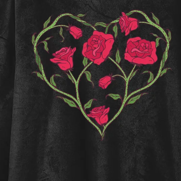 Rose Heart Hooded Wearable Blanket