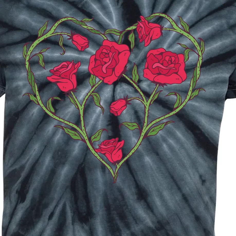 Rose Heart Kids Tie-Dye T-Shirt