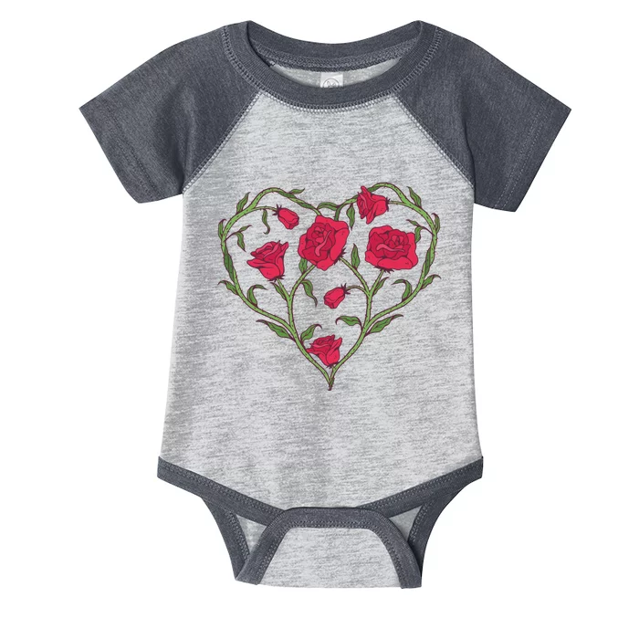 Rose Heart Infant Baby Jersey Bodysuit