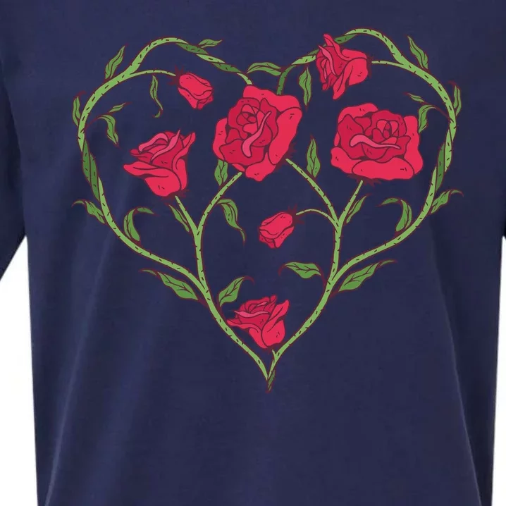 Rose Heart Sueded Cloud Jersey T-Shirt