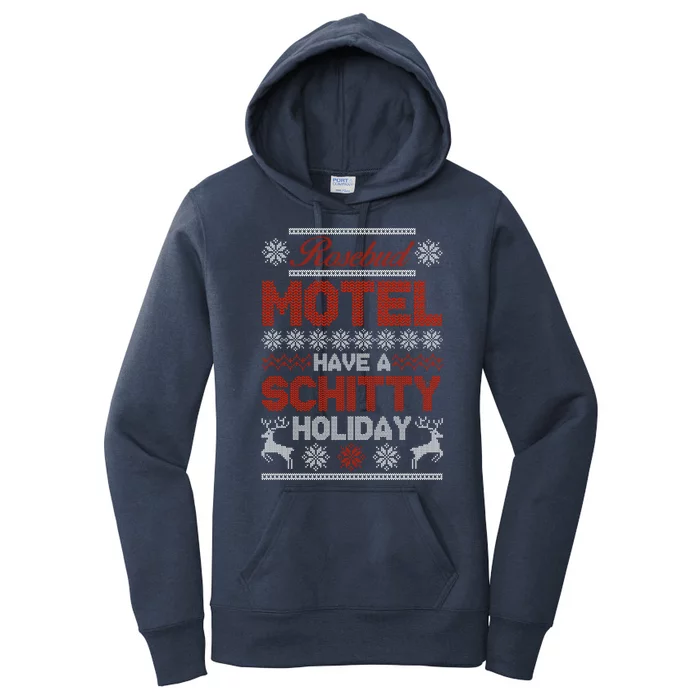 Rosebud Motel Have A Schitty Holiday Ugly Christmas Sweater Women's Pullover Hoodie