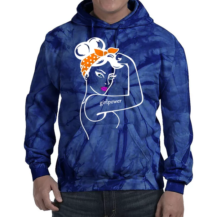 Rosie The Riveter Girl Power Tie Dye Hoodie