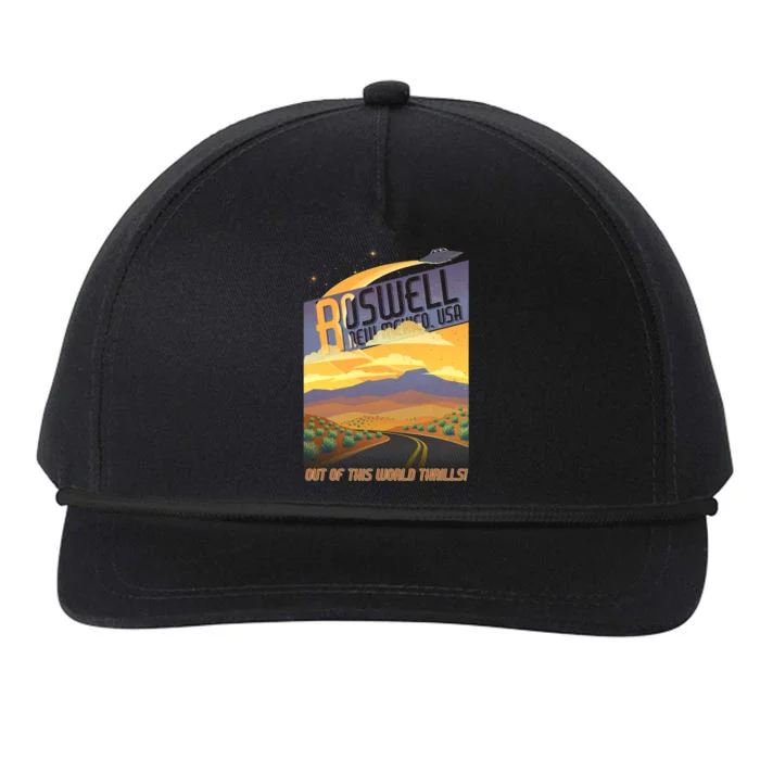 Roswell New Mexico Travel Poster Snapback Five-Panel Rope Hat