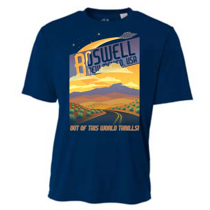 Roswell New Mexico Travel Poster Cooling Performance Crew T-Shirt