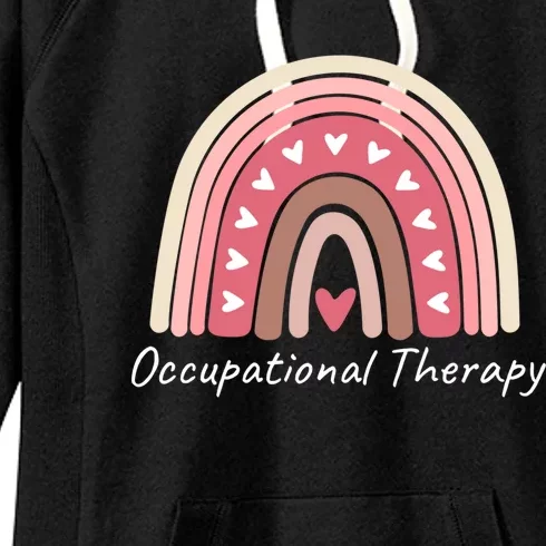 Rainbow Occupational Therapy Gift Cute Pink Boho Chic Ot Gift Women's Fleece Hoodie