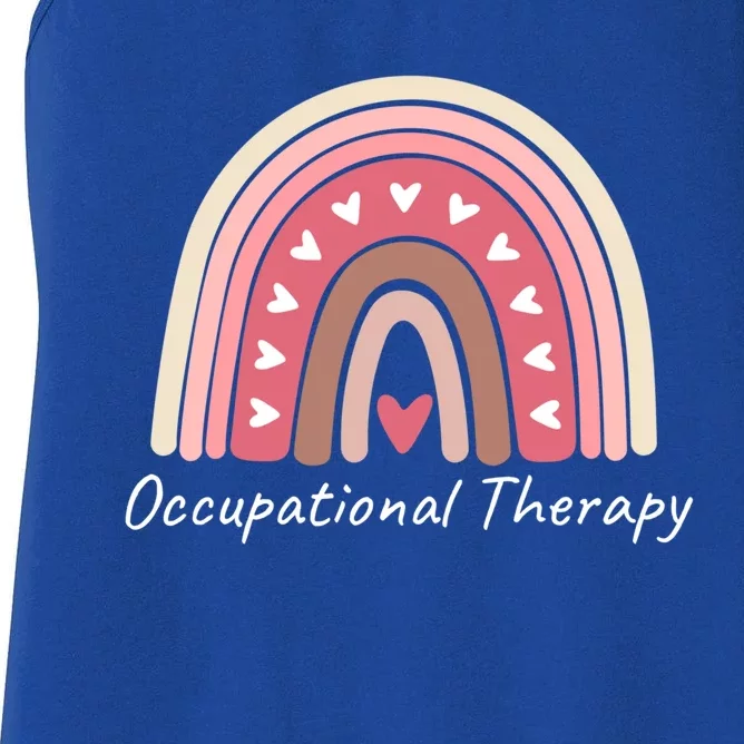 Rainbow Occupational Therapy Gift Cute Pink Boho Chic Ot Gift Women's Racerback Tank