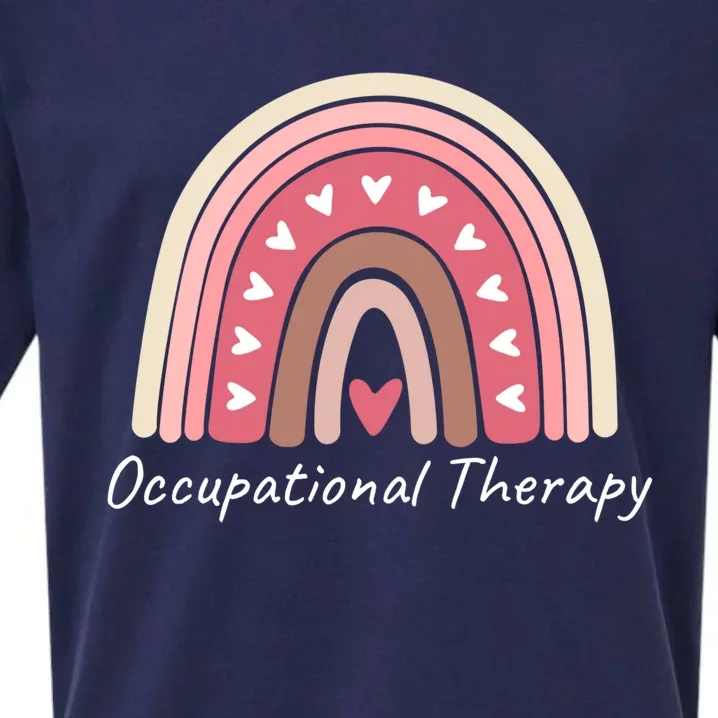 Rainbow Occupational Therapy Gift Cute Pink Boho Chic Ot Gift Sueded Cloud Jersey T-Shirt