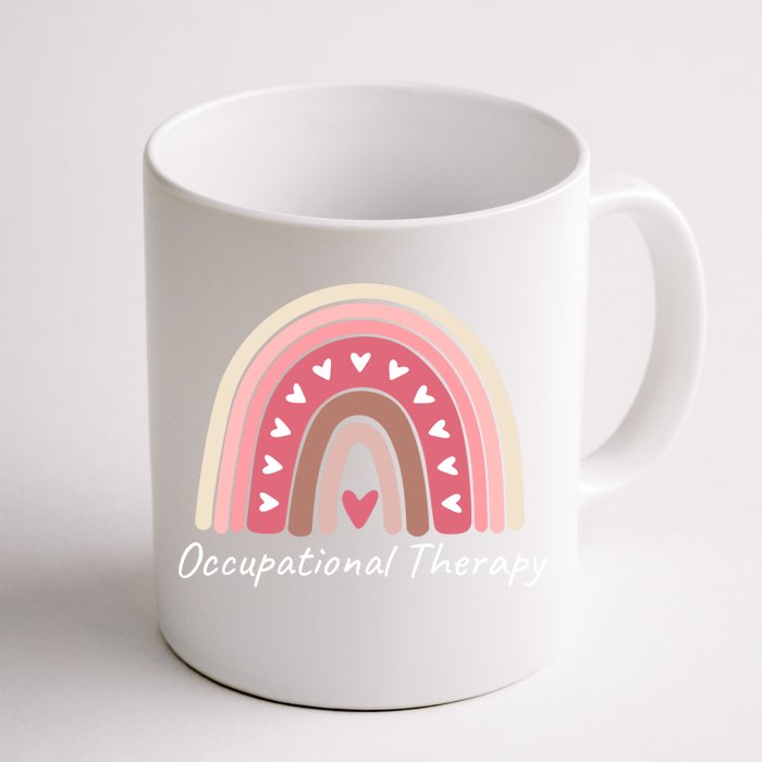 Rainbow Occupational Therapy Gift Cute Pink Boho Chic Ot Gift Front & Back Coffee Mug