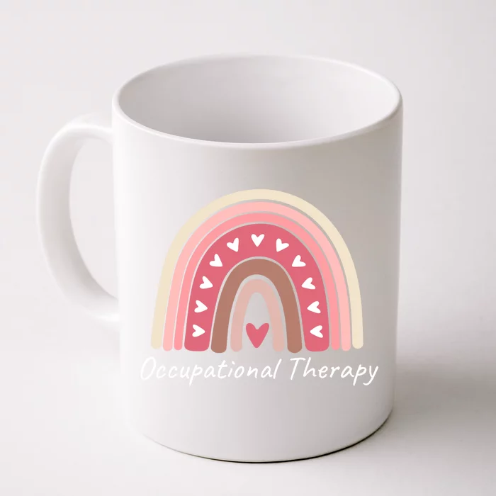 Rainbow Occupational Therapy Gift Cute Pink Boho Chic Ot Gift Front & Back Coffee Mug