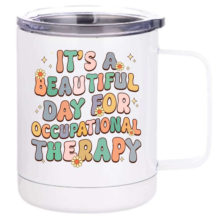 Retro Occupational Therapy Front & Back 12oz Stainless Steel Tumbler Cup