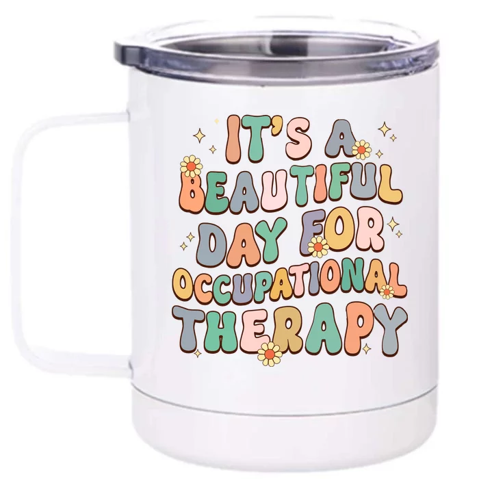 Retro Occupational Therapy Front & Back 12oz Stainless Steel Tumbler Cup