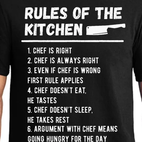 Rules Of The Kitchen Funny Master Cook Restaurant Chef Joke Pajama Set