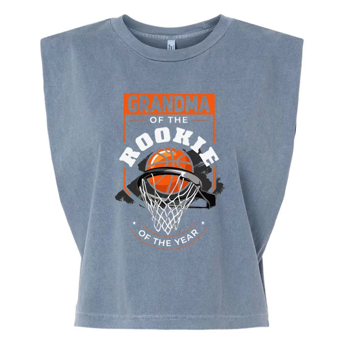 Rookie Of The Year Basketball Grandma Of The Rookie Garment-Dyed Women's Muscle Tee