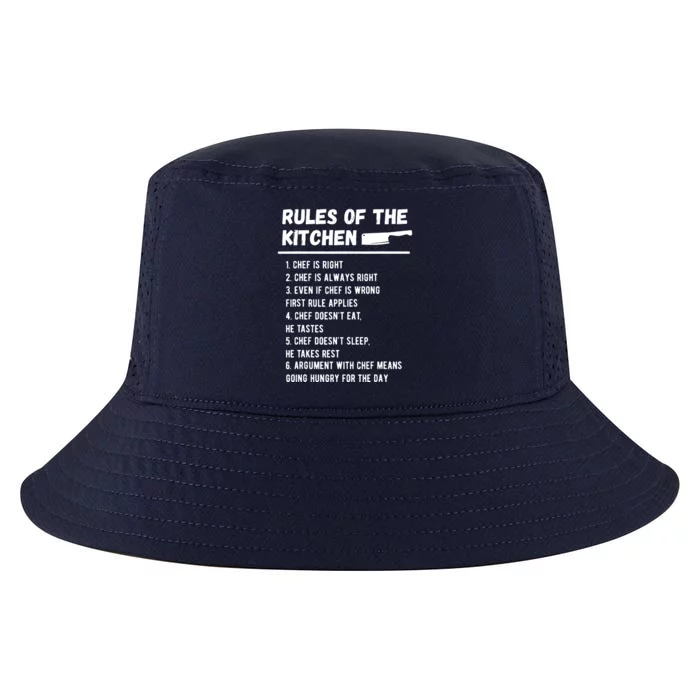 Rules Of The Kitchen Funny Master Cook Restaurant Chef Joke Cool Comfort Performance Bucket Hat