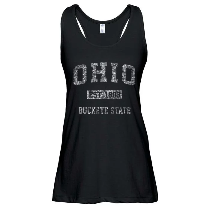 Retro Ohio T Vintage Athletic Sports Ladies Essential Flowy Tank