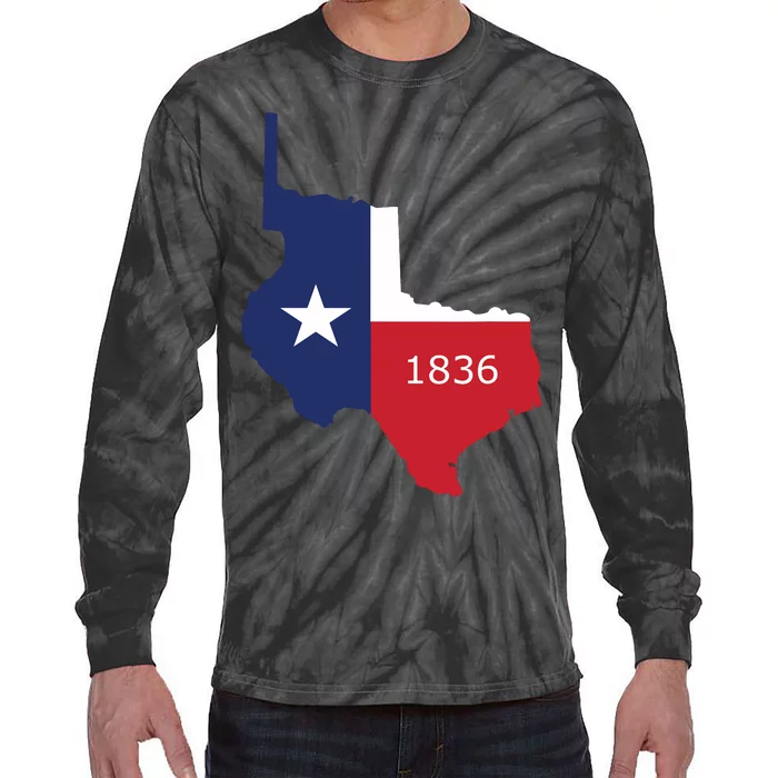 Republic Of Texas 1836 Lone Star State Tie-Dye Long Sleeve Shirt