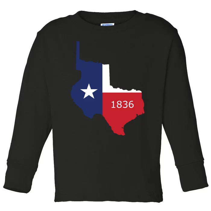 Republic Of Texas 1836 Lone Star State Toddler Long Sleeve Shirt