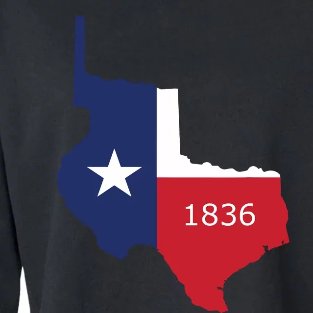 Republic Of Texas 1836 Lone Star State Cropped Pullover Crew