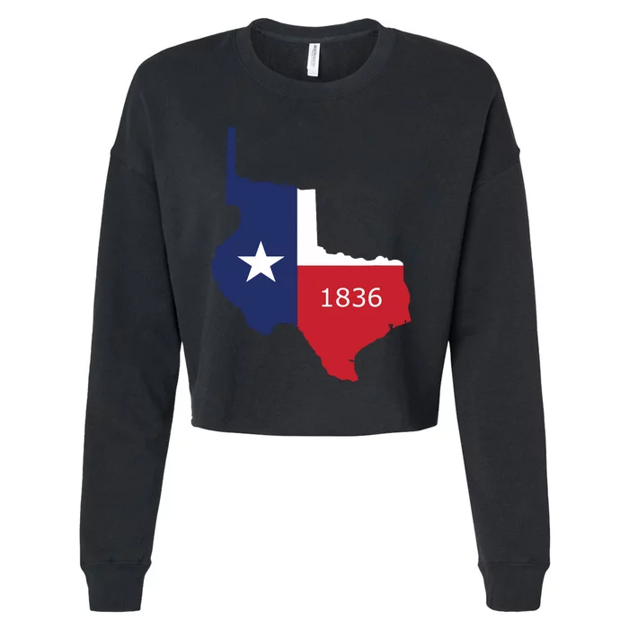 Republic Of Texas 1836 Lone Star State Cropped Pullover Crew