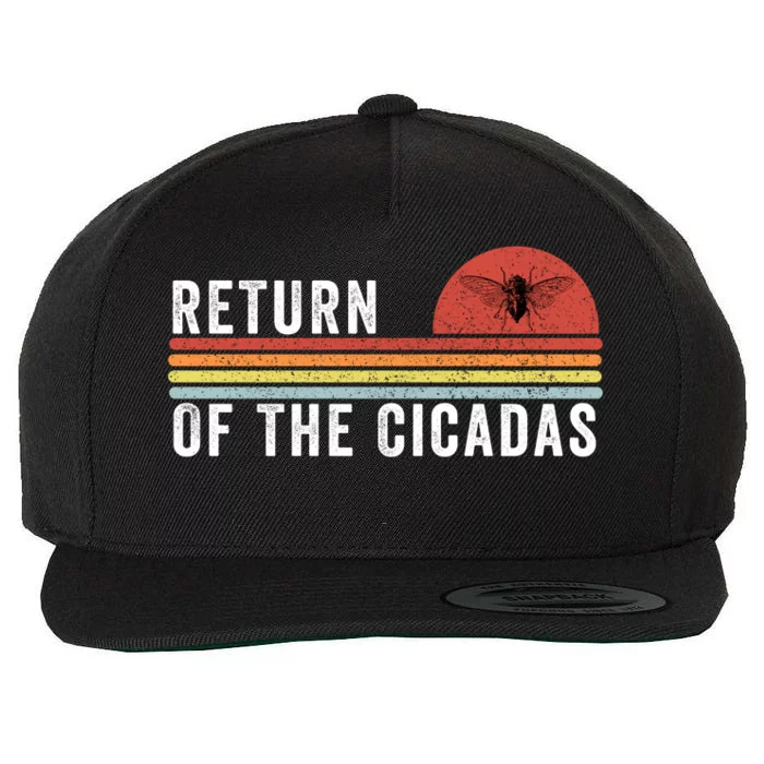 Return Of The Cicadas Funny Cicada Nature Lover Cicada Emergence Cicada Lover Wool Snapback Cap