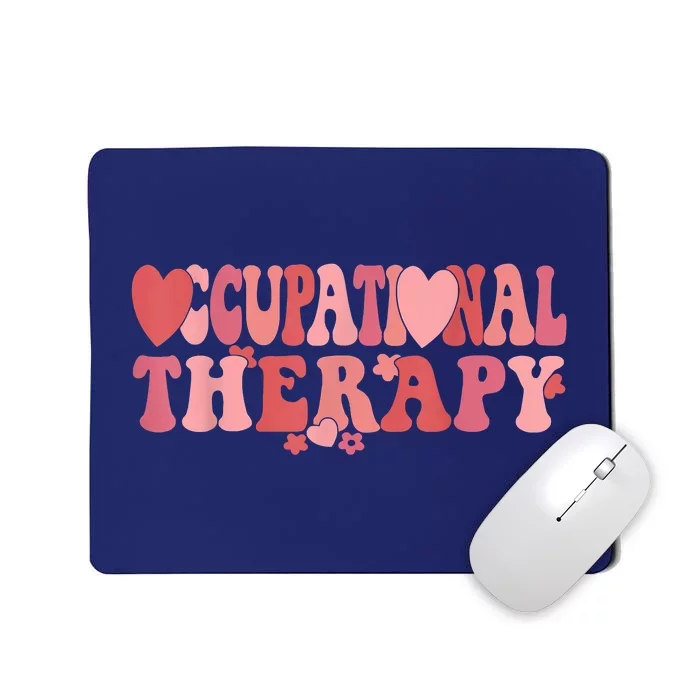 Retro Occupational Therapy Therapist Valentine's Day Therapist OT Mousepad