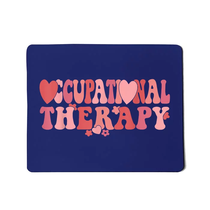 Retro Occupational Therapy Therapist Valentine's Day Therapist OT Mousepad