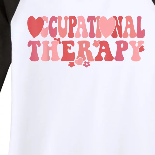 Retro Occupational Therapy Therapist Valentine's Day Therapist OT Women's Tri-Blend 3/4-Sleeve Raglan Shirt