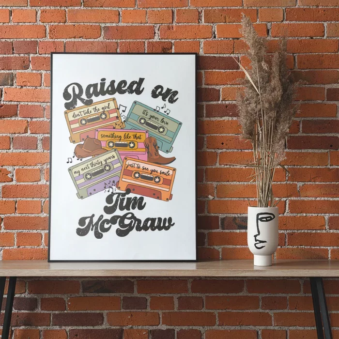 Raised On Tim Mcgraw Retro Cassette Tape Poster